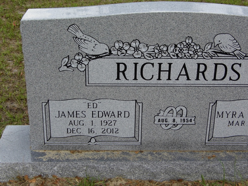 Headstone for Richards, James Edward 